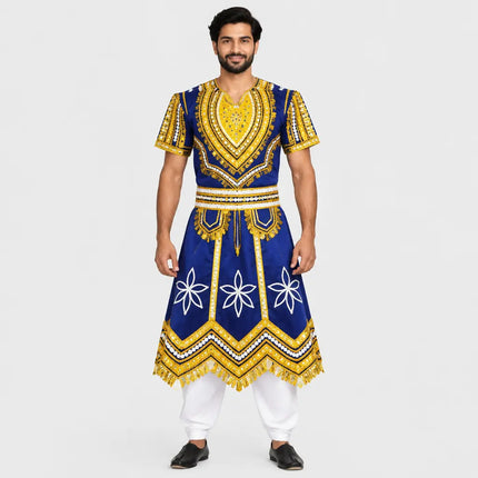 Blue floral Raja Coat AI hero