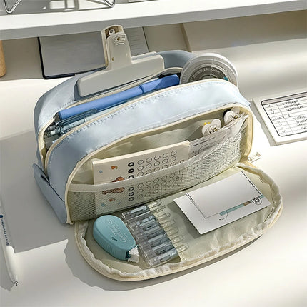 Pen Pencil Case Durable Big Storage Pen Pouch Bag for School Supplies Office College Teen Girls Adults fancydresswale.com