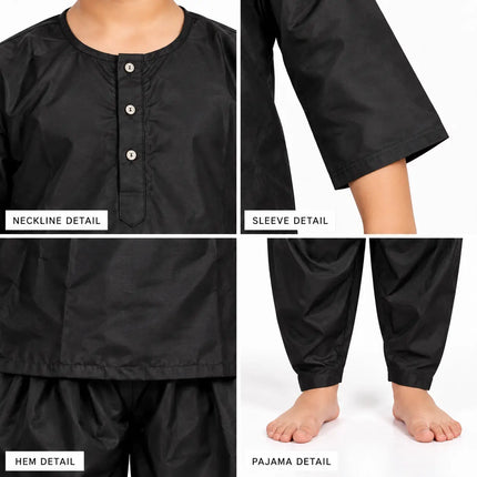 Boys Black Kurta and Dhoti Set | Traditional Ethnic Outfit for Kids fancydresswale.com