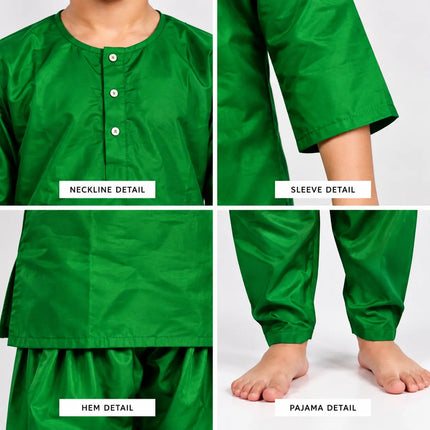 Boys Emerald Green Kurta and Dhoti Set | Traditional Ethnic Outfit for Kids fancydresswale.com