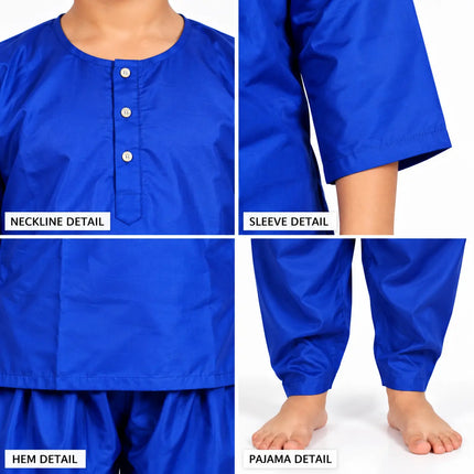 Boys Royal Blue Kurta and Dhoti Set | Traditional Ethnic Outfit for Kids fancydresswale.com