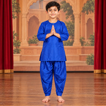 Boys Royal Blue Kurta and Dhoti Set | Traditional Ethnic Outfit for Kids fancydresswale.com