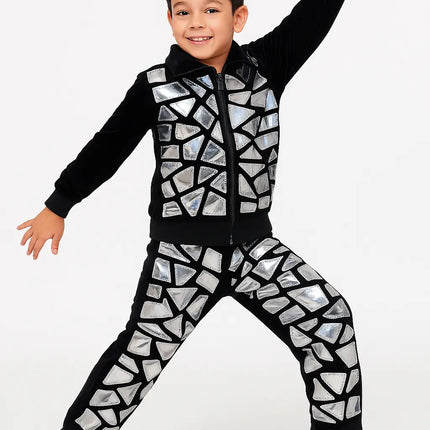 Boys Silver Mirror Dance Costume | Shiny Stage Performance Outfit Fancydresswale.com