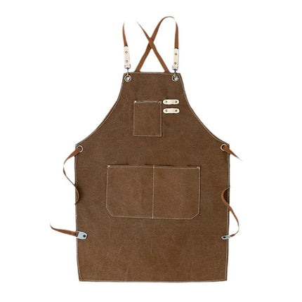 Chef Aprons Canvas Cross Back Premium : Stylish Unisex Design with Spacious Pockets fancydresswale.com