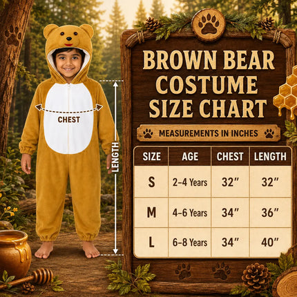 Brown Bear Costume For Kids Fancydresswale.com
