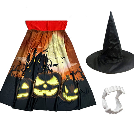 Halloween costume dress for boys and girls with cap and draculla teeth Fancydresswale