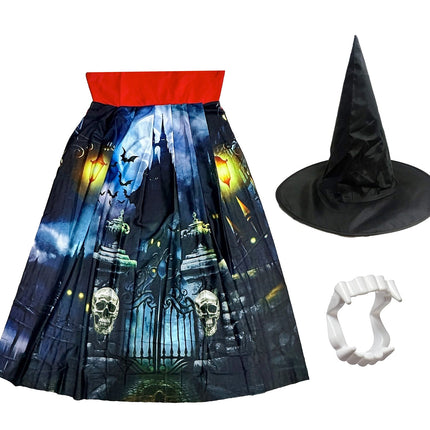 Halloween costume dress for boys and girls with cap and draculla teeth Fancydresswale