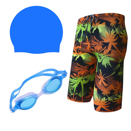Fancydresswale Swimming kit for boys, Swimming short, Swimming goggle and silicon cap- 11 designs- free size fits to 60-75kg fancydresswale.com