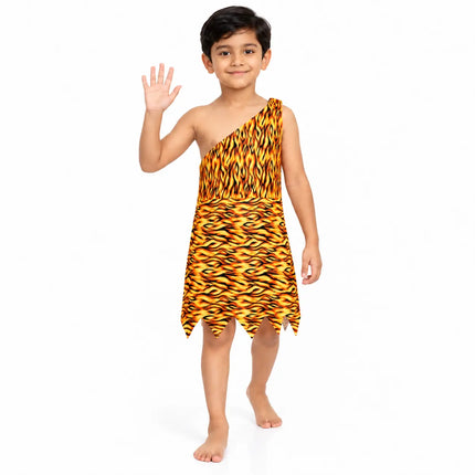 Chalu costume on model with raised hand