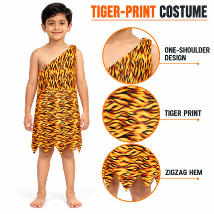 Tiger-print one-shoulder costume design guide