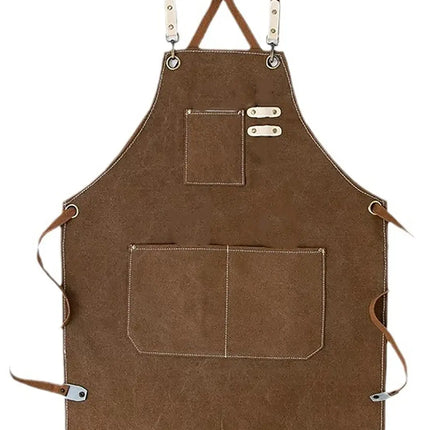 Chef Aprons Canvas Cross Back Premium : Stylish Unisex Design with Spacious Pockets fancydresswale.com