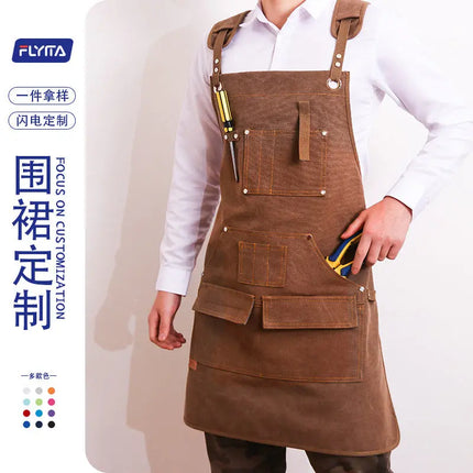 Chef Aprons Canvas Cross Back Premium : Stylish Unisex Design with Spacious Pockets fancydresswale.com