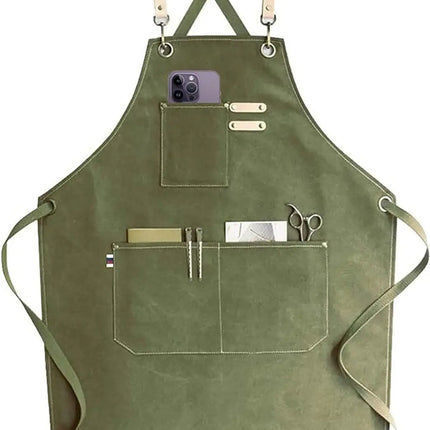 Chef Aprons Canvas Cross Back Premium : Stylish Unisex Design with Spacious Pockets fancydresswale.com