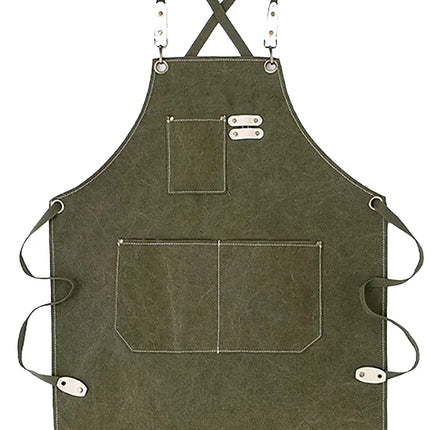 Chef Aprons Canvas Cross Back Premium : Stylish Unisex Design with Spacious Pockets fancydresswale.com