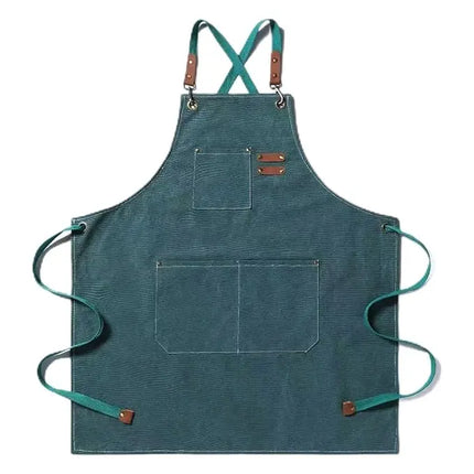 Chef Aprons Canvas Cross Back Premium : Stylish Unisex Design with Spacious Pockets fancydresswale.com