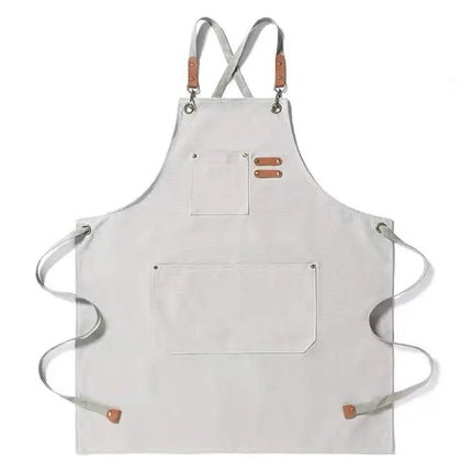Chef Aprons Canvas Cross Back Premium : Stylish Unisex Design with Spacious Pockets fancydresswale.com