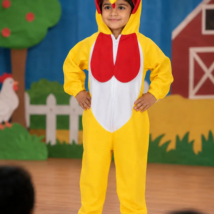 Chicken / Rooster Bird Animal Costume Jumpsuit with Hood fancydresswale.com