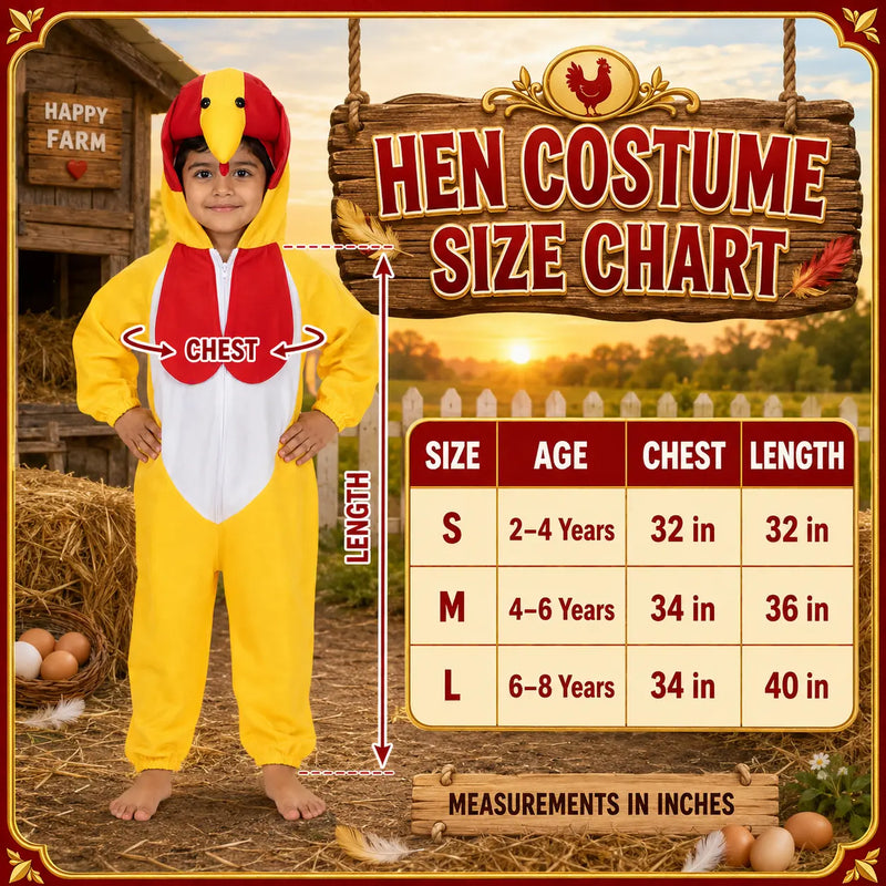 Chicken / Rooster Bird Animal Costume Jumpsuit with Hood fancydresswale.com