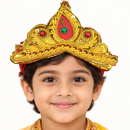 Perfect Golden Mukut Crown for Kids (3-6 Years) – Set of 12