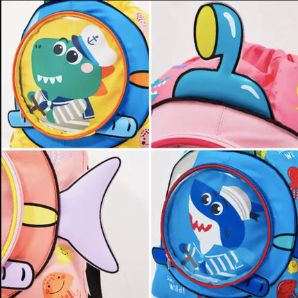 Children's swimming bag portable storage bag cute cartoon Waterproof Backpack Fancydresswale