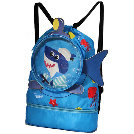 Children's swimming bag portable storage bag cute cartoon Waterproof Backpack Fancydresswale