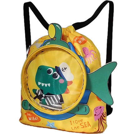 Children's swimming bag portable storage bag cute cartoon Waterproof Backpack Fancydresswale