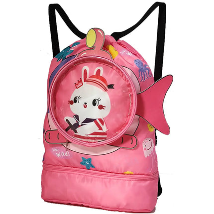 Children's swimming bag portable storage bag cute cartoon Waterproof Backpack Fancydresswale