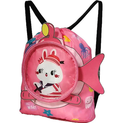 Children's swimming bag portable storage bag cute cartoon Waterproof Backpack Fancydresswale