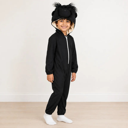 Chimpanzee Fancy Dress Costume – Cute Monkey Animal Jumpsuit with Attached Hood fancydresswale.com
