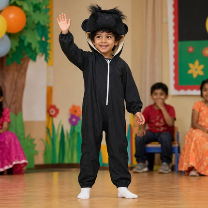 Chimpanzee Fancy Dress Costume – Cute Monkey Animal Jumpsuit with Attached Hood fancydresswale.com