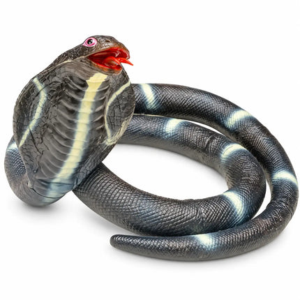Coiled cobra snake costume accessory on white background