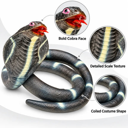 Coiled cobra snake accessory styled with Shiva costume