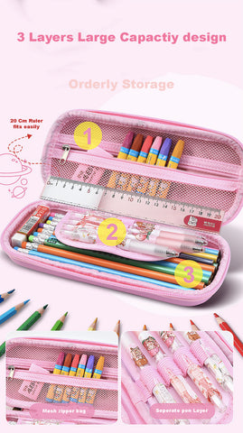 Fancydresswale Pencil Box 3D Pencil Pouch and Stationery Set Large Capacity for Boys and Girls (Cute Rabbit)