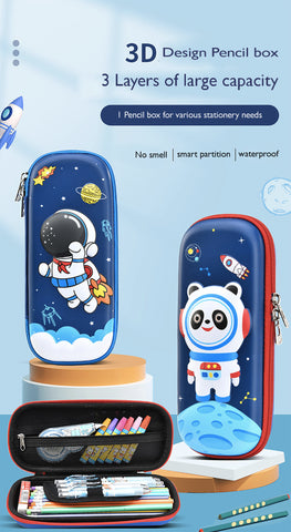 Fancydresswale Pencil Box 3D Pencil Pouch and Stationery Set Large Capacity for Boys and Girls (Spaceman)