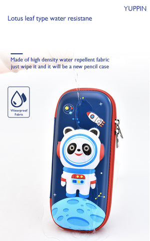 Fancydresswale Pencil Box 3D Pencil Pouch and Stationery Set Large Capacity for Boys and Girls (Space Panda)