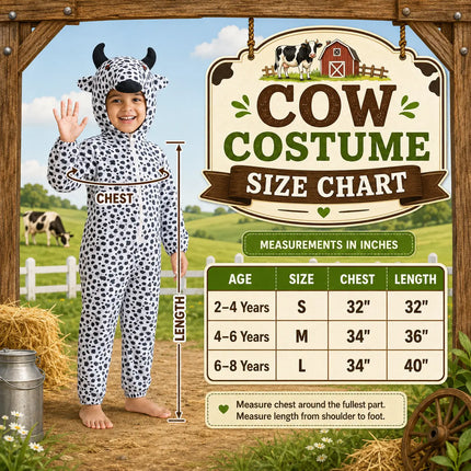Cow Fancy Dress Costume for Kids | Animal Dress for Boys & Girls Fancydresswale.com