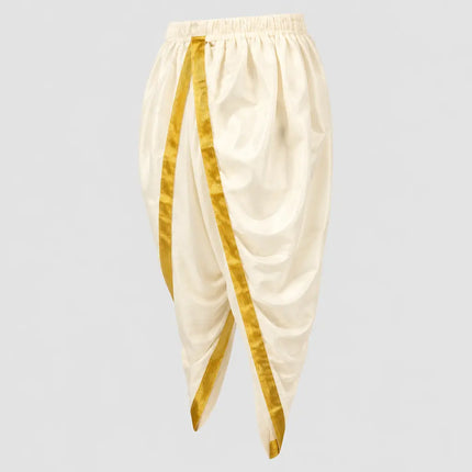 Cream dhoti side-angle preview