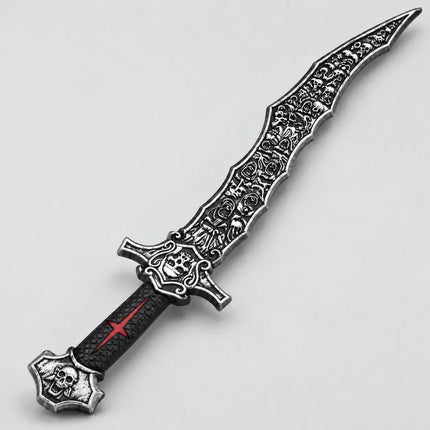 Alternate view of black-and-silver Crocked Sword