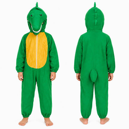 Crocodile Costume for Kids – Green Dino Jumpsuit with Tail & Hood | Fancy Dress for 2.5–8 Years fancydresswale.com