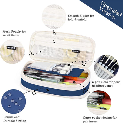 Pencil pouch for College School Large Storage High Capacity Bag Pouch Holder Box Organizer fancydresswale.com