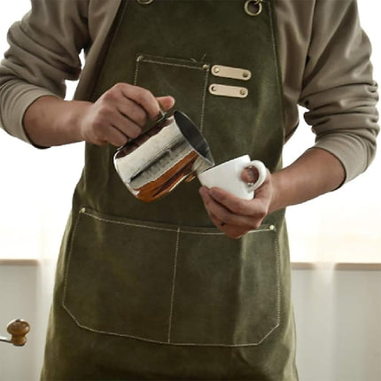 Chef Aprons Canvas Cross Back Premium : Stylish Unisex Design with Spacious Pockets fancydresswale.com