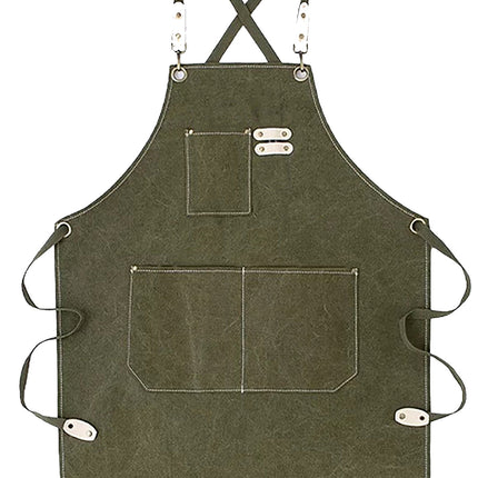 Chef Aprons Canvas Cross Back Premium : Stylish Unisex Design with Spacious Pockets fancydresswale.com
