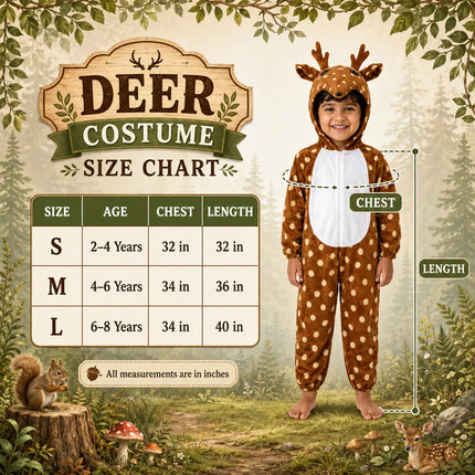 Deer Fancy Dress Costume for Kids – Animal Costume for Boys & Girls Fancydresswale