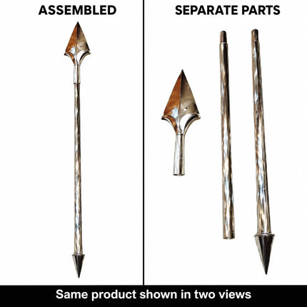 Detachable Silver-Tone Bhala Spear for Fancy Dress & Stage Performances fancydresswale.com
