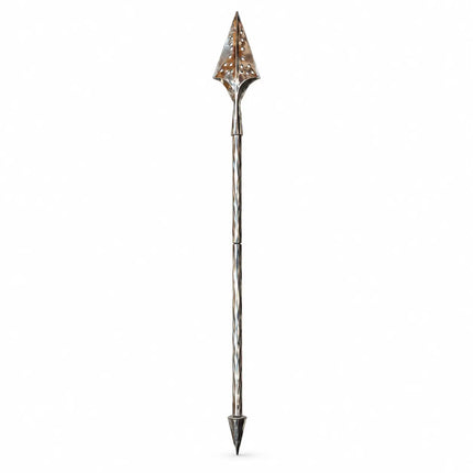 Detachable Silver-Tone Bhala with Decorative Cut-Out Head for Fancy Dress fancydresswale.com