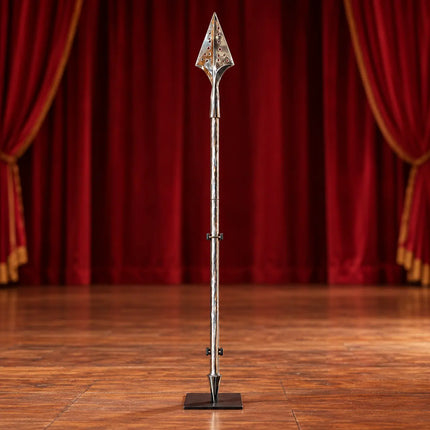 Detachable Silver-Tone Bhala with Decorative Cut-Out Head for Fancy Dress fancydresswale.com