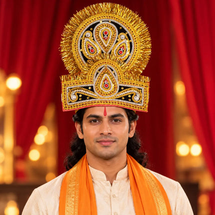 Double Mukut Crown for Ramleela & Fancy Dress – 10+ Years fancydresswale.com