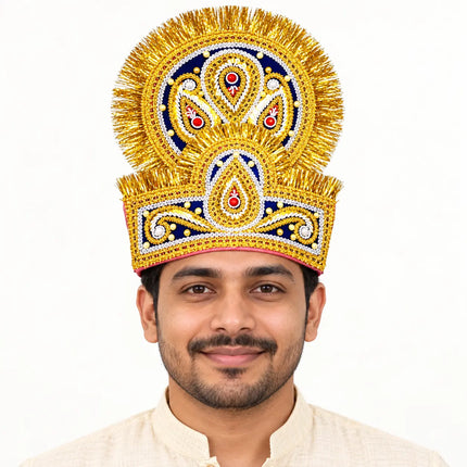 Double Mukut Crown for Ramleela & Fancy Dress – 10+ Years fancydresswale.com