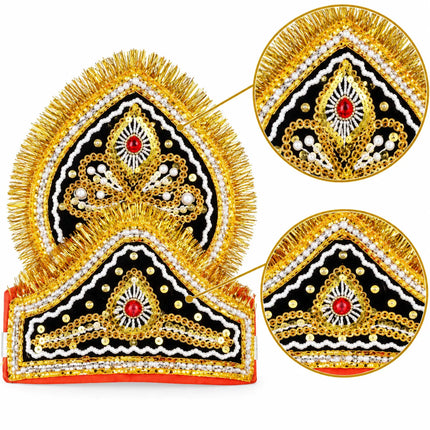 Double-Tier Mukut Crown for Ramleela & Fancy Dress – 10+ Years fancydresswale.com