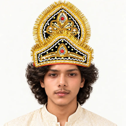 Double-Tier Mukut Crown for Ramleela & Fancy Dress – 10+ Years fancydresswale.com